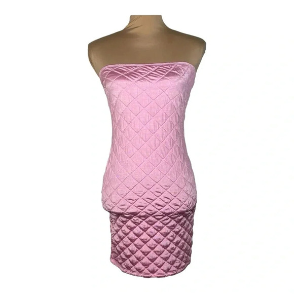 Frankie’s Bikinis Taylor Strapless‎ Puff Dress•BabyPink•Size Medium NWT - Picture 4 of 6